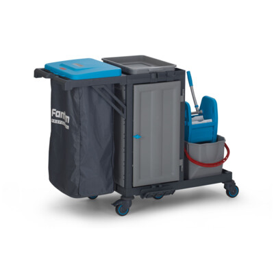 Procart 317 Cleaning Trolley with 2x25L Buckets & Wringer