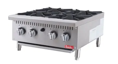 Banks B40H 4 Ring Gas Hob LPG - 25kW Commercial Kitchen Range
