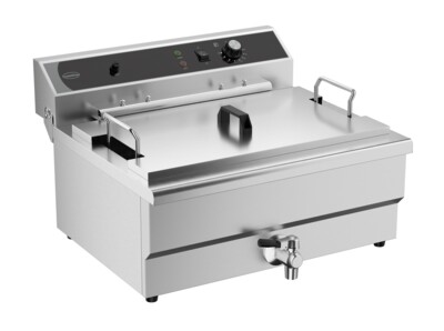 Combisteel Electric Counter Fryer 25L with Drain Valve, 6kW