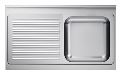 700mm Sink Unit Tabletop 1200x700mm, Single Right Bowl with Standpipe