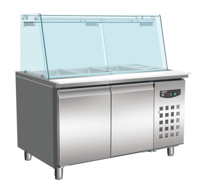 Combisteel Refrigerated Bakery Counter Glass Cover, 2 Doors, 428L