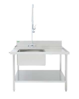 Atlas DESR1200 Dishwasher Entry Sink Right-to-Left 1200mm
