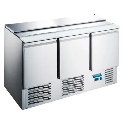 Unifrost SA136G 3 Door Saladette 230L GN1/1 Commercial Refrigerator