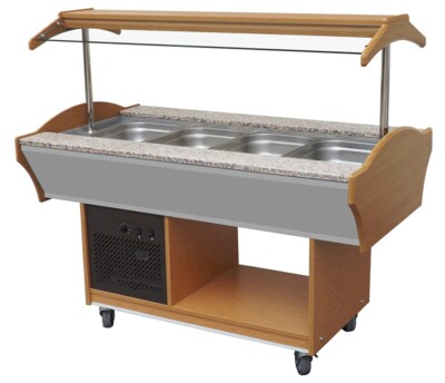 Combisteel Refrigerated Buffet GN 4/1, Mobile, LED Lighting