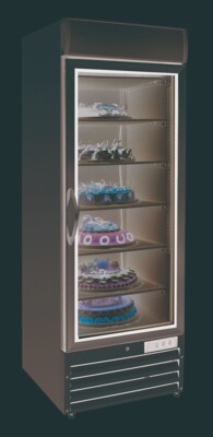 Combisteel Single Glass Door Freezer, 578L Capacity, LED Display