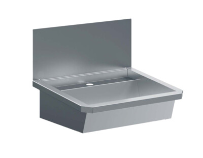 Combisteel Stainless Steel Wash Basin 600mm with Splash Shield