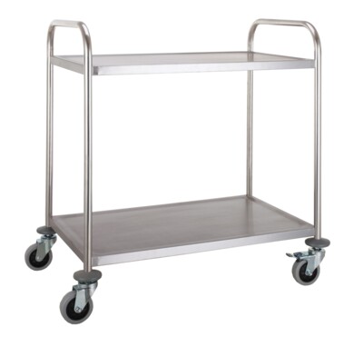 Combisteel Flat-Packed Trolley 2 Shelves, 860x540mm, 50kg Capacity