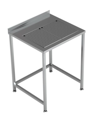 Combisteel Stainless Steel Worktable with Integrated Drip Tray 700x650mm