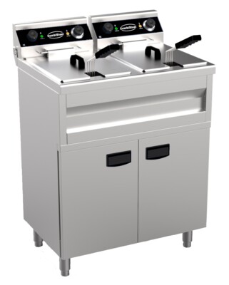 Combisteel Electric Fryer 2x9L, Dual Tank, 6.6kW Freestanding