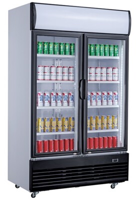 Combisteel Glass Door Refrigerator 800L, Mobile, Digital Display