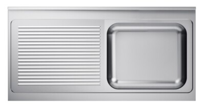 Tabletop Sink Unit 1400mm, Single Bowl Right, 700mm Depth