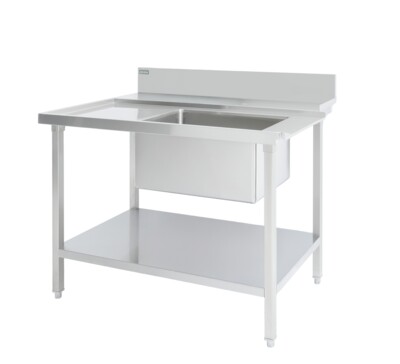 Atlas DESL1200 Dishwasher Entry Sink L-R 1200mm Commercial Kitchen