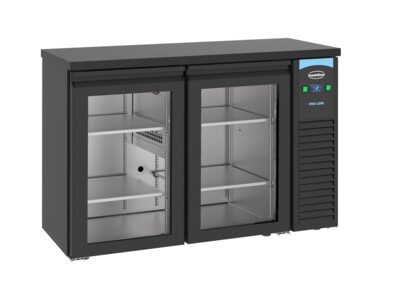 Combisteel Pro Line Bar Cooler 2 Glass Doors, 320L Black