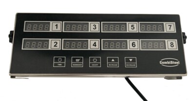 Combisteel Digital Kitchen Timer 8 Channels, Stainless Steel
