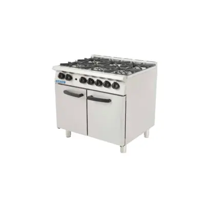 Blueseal G750-6 Natural Gas 6 Burner Range 42.7kW GN 2/1 Oven