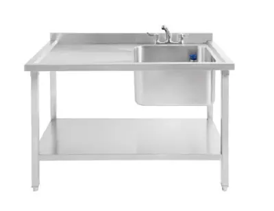 Atlas SBLD1200 Single Bowl Sink Left Drain 1200mm Stainless Steel