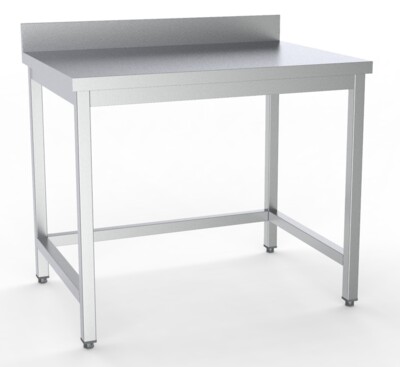 Combisteel Stainless Steel Work Table 800x700mm Open Frame with Upstand