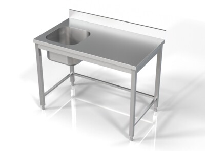 Combisteel Sink Unit 1 Bowl Left, 1200mm, Commercial Kitchen