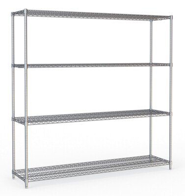 Creative Kitchen 4-Level Chrome Steel Shelf Unit, 1800x1800mm