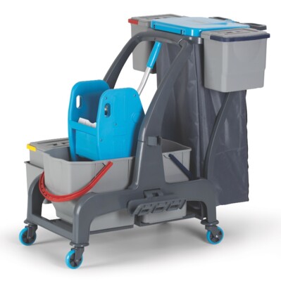 Procart Jet 736S Cleaning Trolley with Buckets & Wringer