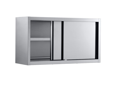 Combisteel Wall Cupboard Sliding Doors 1000mm, Stainless Steel