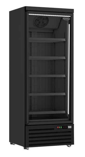 Combisteel Single Glass Door Freezer 600L Black JDE-600F BL