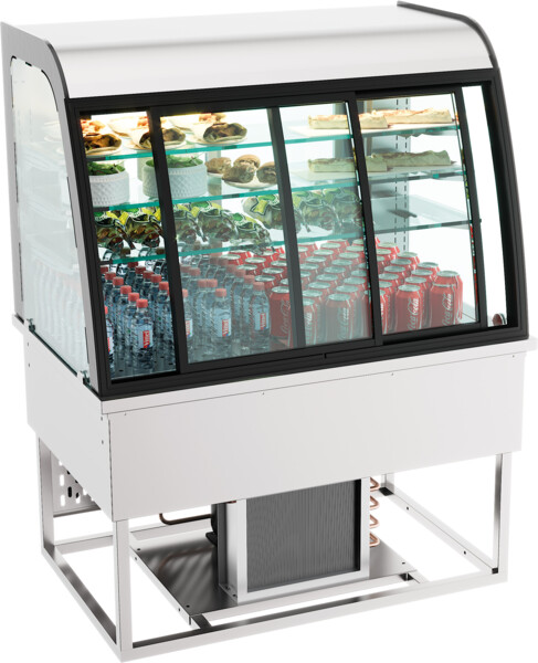 Combisteel Drop-In Refrigerated Display 140L, LED Lighting, Sliding Doors