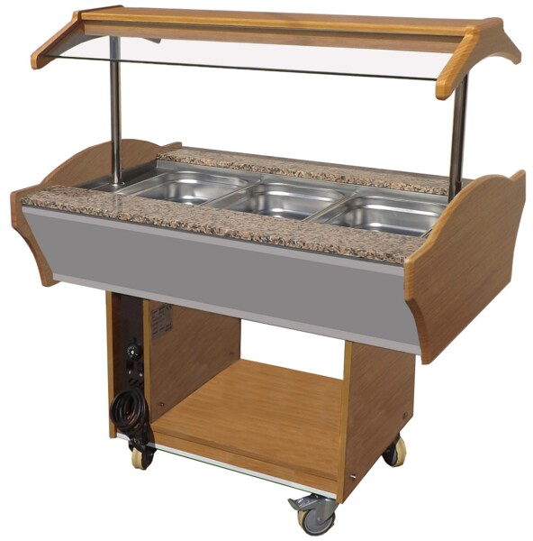 Combisteel Mobile Hot Buffet GN 3/1, LED Lighting, 2kW