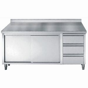 Combisteel Worktable 1800mm, Sliding Doors & Drawers, 1/1 GN