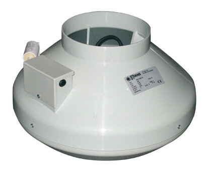 Duct Ventilator 1100m³/h, 200mm Diameter, 230V Commercial