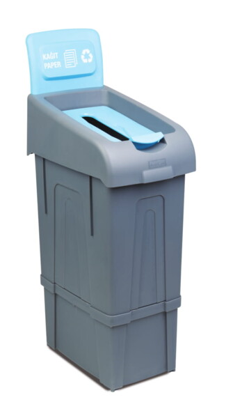 Recycling Waste Bin Paper 80L, 340x550x1050mm