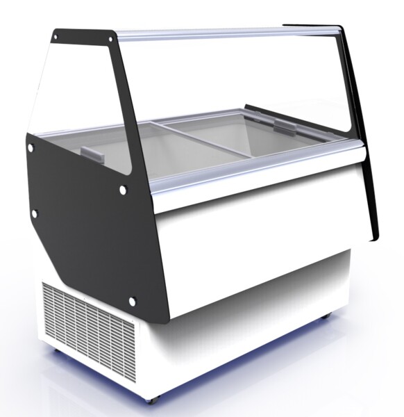 Combisteel Ibiza Ice Cream Display 8x5L, Mobile Freezer with LED