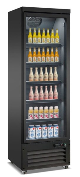 Combisteel Single Door Glass Refrigerator 450L Black CEB-500R BL
