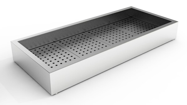 Crushed Ice Bin 4/1 GN, 1362mm Width, Stainless Steel