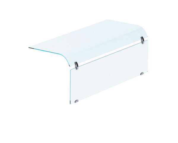 Combisteel Closed Curved Glass Display Case 1000mm, Single Side