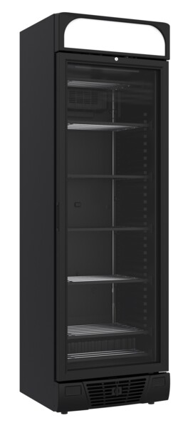 Combisteel Glass Door Freezer 382L, Black Display Freezer with LED