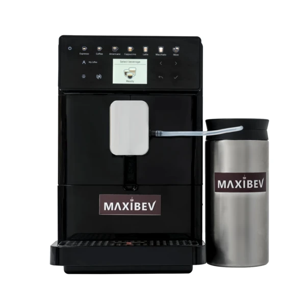 Maxibev BTC-10 Auto Coffee Machine with 1.3L Tank & Milk Flask