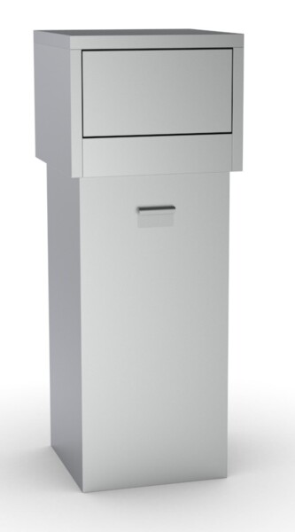 Stainless Steel Mobile Waste Bin 80L with Wheels