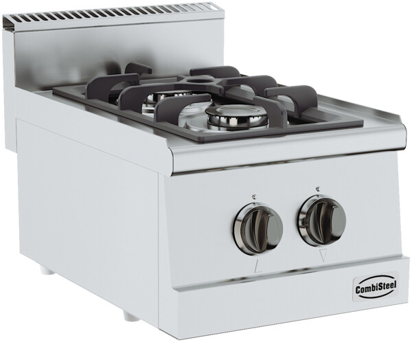 Combisteel Base 600 Gas Range 2 Burner Tabletop, 6.5 kW