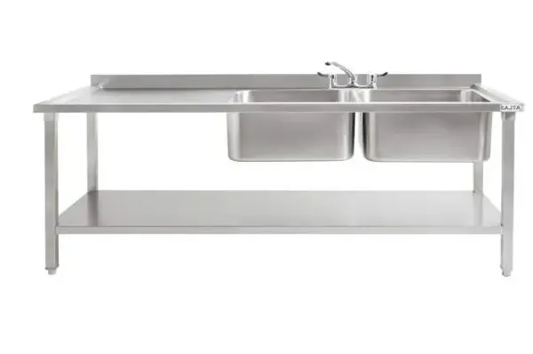 Atlas DBLD1800 Double Bowl Sink Left Drain 1800mm Commercial