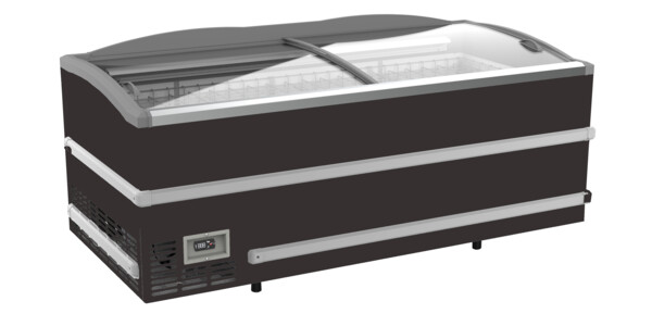 Combisteel Supermarket Chest Freezer 864L, Manual Defrost, Black