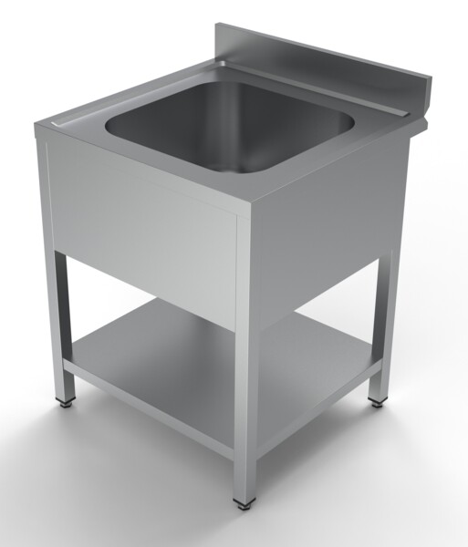 Combisteel Stainless Steel Sink Unit 700x700mm, Single Bowl