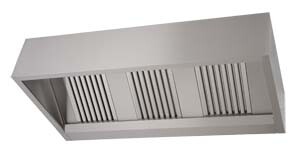 Wall-Mounted Hood Box Model 4000 with 6 Filters, Commercial Kitchen