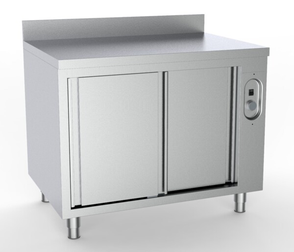 Heated Cupboard Upstand 1400mm, 2 Door, 1.5kW Stainless Steel