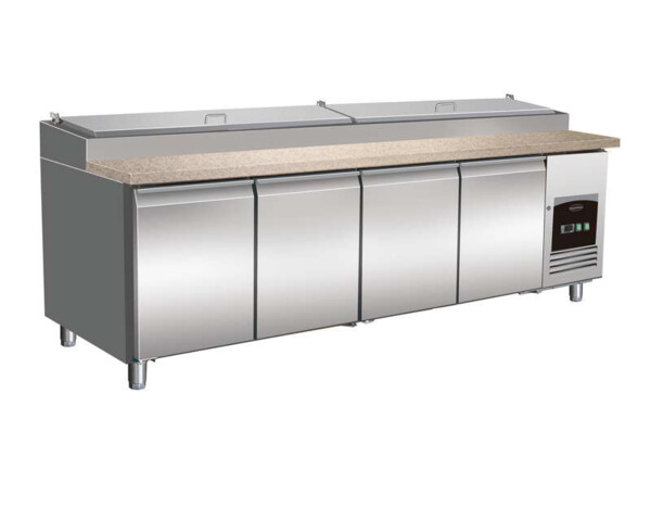 Combisteel Saladette 4 Door with Granite Worktop, 943L, 12x1/3GN