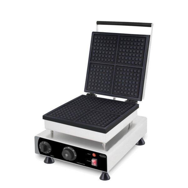 Combisteel Square Waffle Iron 4-Piece, 1.75kW Tabletop