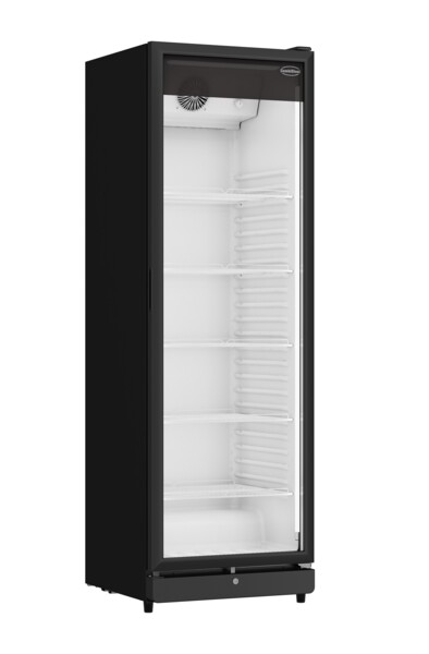 Combisteel PIB-360R Glass Door Refrigerator, 354L, Black