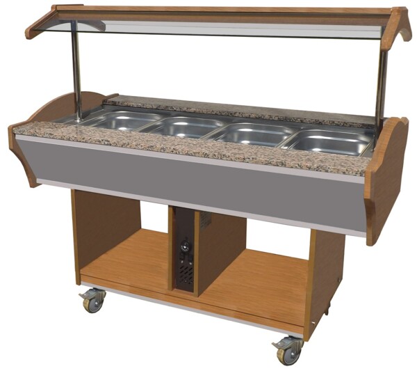 Combisteel Hot Buffet GN 4/1 Mobile, 3 kW, LED Lighting