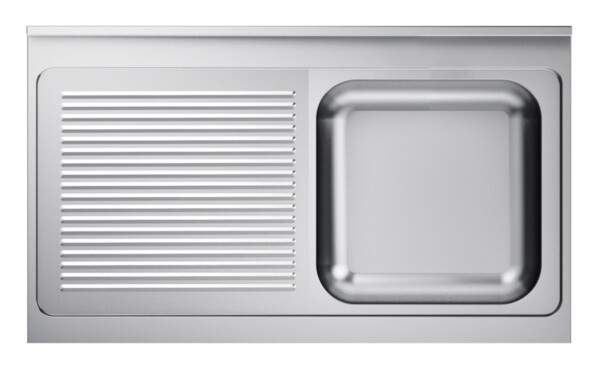 Combisteel Sink Unit Tabletop 1200x600mm, Single Right Bowl