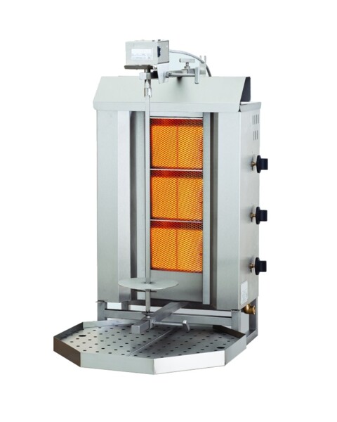 Combisteel Gas Gyros Grill 3 Zone, 9.7 kW, Motor on Top